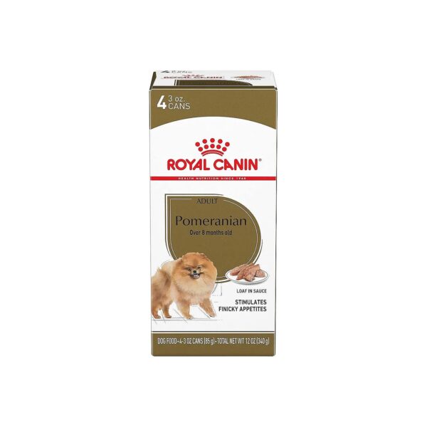 3 oz Can Royal Canin Pomeranian Adult Loaf in Sauce Wet Dog Food (4-pack)