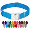 30+ Color Selection Nylon Dog Collar with Metal Buckle for Small Medium Large Breeds