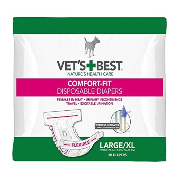 30-Count Pack of Large/X-Large Dog Diapers for Female Canines