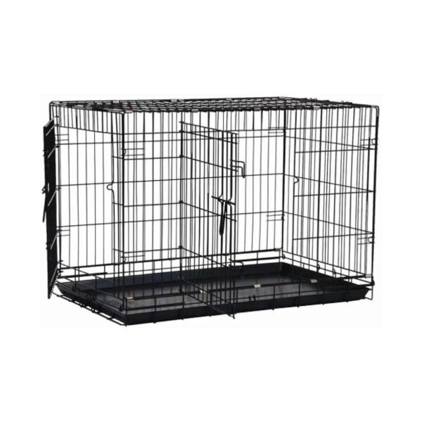 30 Inch Dog Crate with Two Doors and 5-Point Locking System for High Anxiety Pets