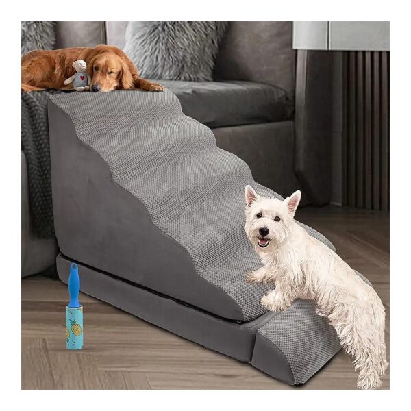 30 Inch Foam Pet Stairs for High Beds and Small Dogs