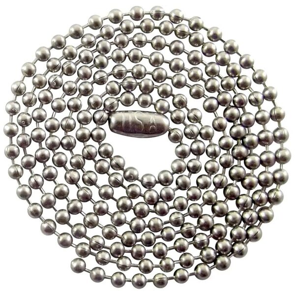 30 Inch Long 4mm Ball Chain Link Necklace Made from T304 Stainless Steel USA Made Product