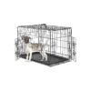 30" Metal Dog Crate with Divider Panel and Leak-proof Tray for Medium-sized Indoor Dogs