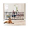 30 Tall Pressure Mounted Metal Tension Indoor Child Safety Gate with Extension Kits