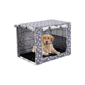 30 inch Dog Crate Cover with Polyester Fabric and Hook Loop Tab for Secure and Cozy Den