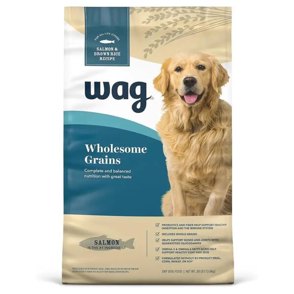 30 lb Bag of Salmon and Brown Rice Dry Dog Food for Adult Dogs