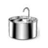 304 Stainless Steel Cat Water Dispenser with Continuous Flowing Water for Picky Pets