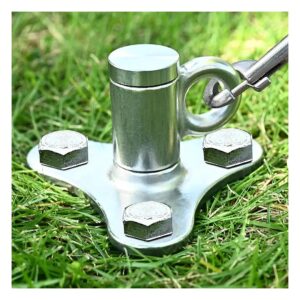 304 Stainless Steel Dog Stake Swivel Anchor for Medium to Large Dogs up to 180 Lbs