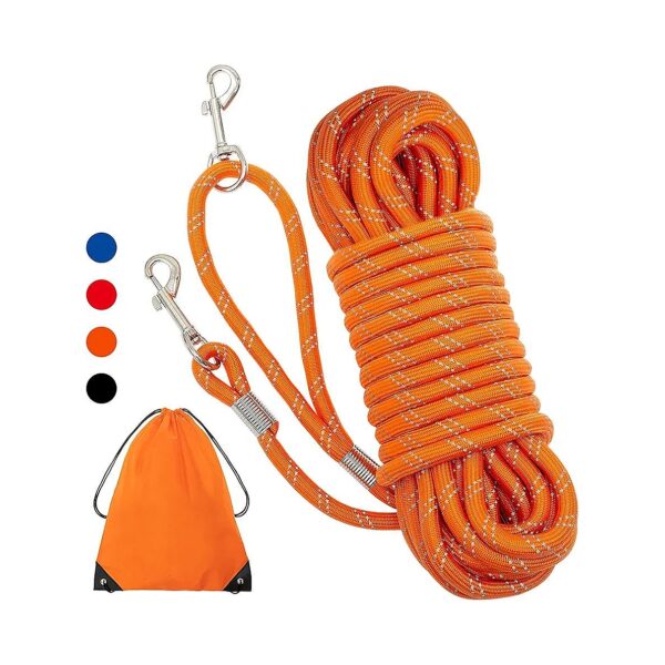 30ft-50ft Heavy Duty Nylon Dog Leash for Small Medium Large Dogs with Easy Control