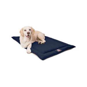 30x21 Navy Blue Dog Crate Mat Made with Premium Water Resistant Polyester