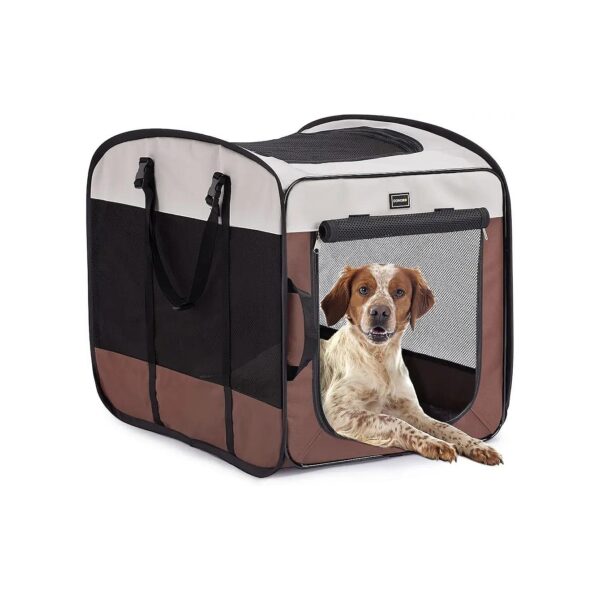 32 Inch Medium Dog Kennel with Three Doors and Soft Sided Cat Bag