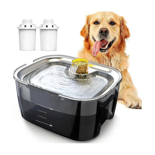 338oz Large Capacity Dog Water Fountain with 7-Layers Filtration System for Pet Health