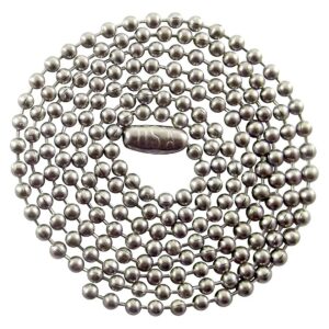 36-Inch Stainless Steel Ball Chain Necklace with 4mm Diameter Balls and T304 Construction