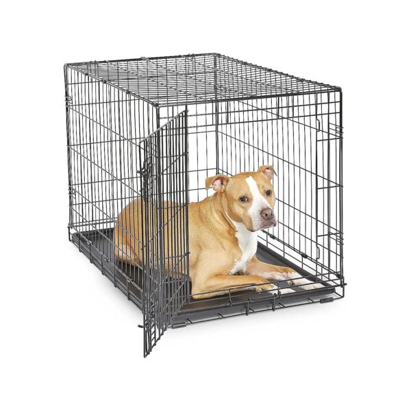 36 inch Dog Crate with Leak-Proof Pan, Floor Protecting Feet, and New Patented Features