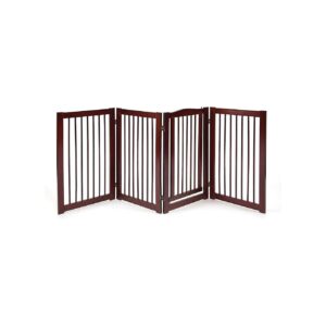 360 Degree Configurable Wood Dog Gate for Wide Openings and Secure Door