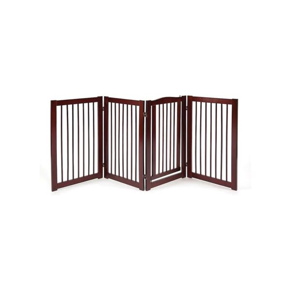 360 Degree Configurable Wood Dog Gate for Wide Openings and Secure Door