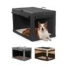 36inch Medium Dog Crate with Thick Plush Mat and Adjustable Tightness Cloth