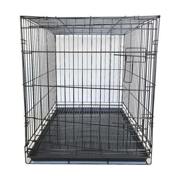 36x23x26 inch Metal Dog Kennel with Wire Bottom Grate and Tray