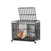 38 Inch Dog Crate with Steel Construction and Easy Assembly for Small Medium Breeds