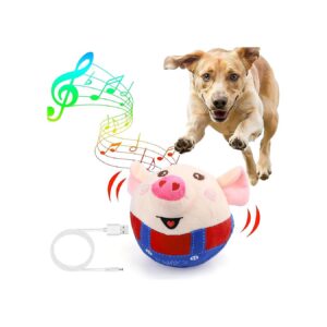 3D Colorful Plush Toy with Pig Design and Automatic Movement for Engaging Pet Playtime