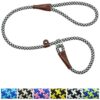 3FT Slip Lead Dog Leash for Large Dogs with Adjustable Leather Stopper