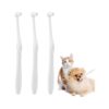 3Pcs Soft Bristle Pet Toothbrush Kit for Small Breed Dogs and Cats Oral Hygiene