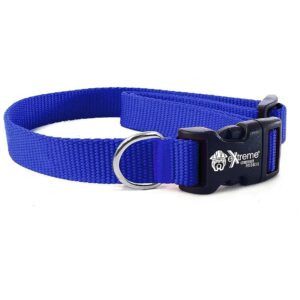 4" Adjustable Nylon Dog Collar with Comfort No-Snag Weave and Durable Buckle