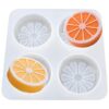 4 Cavity Orange Slice Silicone Mold for DIY Cake Decorating Supplies and Party Favors