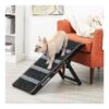 4-Level Adjustable Pet Ramp with Non-Slip Carpet Surface - Small Dog and Cat Use