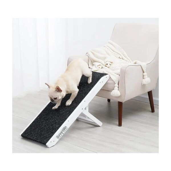 4-Level Height Adjustable Pet Ramp for Small to Medium Dogs and Cats Use