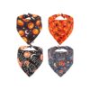 4 PCS/Pack Large Dog Bandana Pumpkin Reversible Triangle Bibs Accessories for Halloween