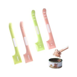 4 PCS Pet Food Can Supplement Mixing Spoons for Dog Cat Feeding Storage