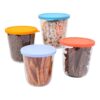 4-Pack, 32oz each, BPA-Free Pet Treat Organizers for Indoor and Outdoor Use