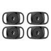 4 Pack Airtag Dog Collar Holder Waterproof Case Black Soft Silicone for Pet Protection