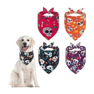 4 Pack Colorful Dog Neckerchief Festival Party Costume Dog Accessories