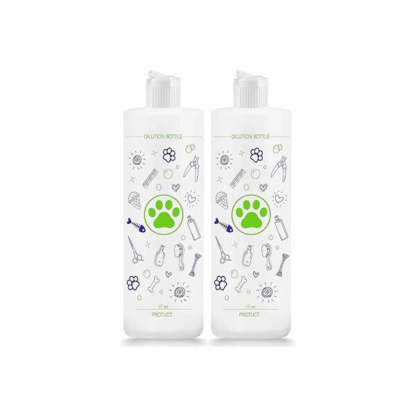 4 Pack Concentrated Dog Shampoo Mixing Bottles with Accurate Calibrated Measurements