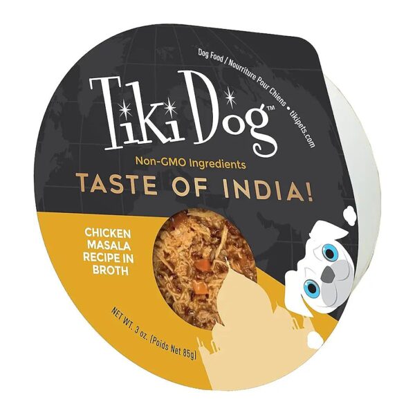 4 Pack High Protein Canned Dog Food India Chicken Masala Recipe in Broth for Adult Dogs