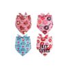 4 Pack Pet Dog Valentine's Day Scarf Soft Stretchy Long Comfortable Bandana