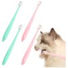 4 Pack Soft Bristle Pet Toothbrush for Cats and Dogs Gentle Dental Cleaning