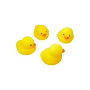 4 Pack Water Floating Rubber Duck Toys for Pets