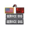 4-Pack of Embroidered US Flag Dog Patches for Tactical Gear