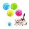 4-Piece Set of Active Rolling Ball for Dogs with Soft Plush Covers for Interactive Play