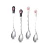 4-Piece Stainless Steel Pet Food Spoon Set for Dog and Cat Owners