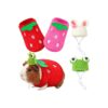 4 Pieces Guinea Pig Stuff Includes 2 Guinea Pig Clothes and 2 Cute Mini Hats