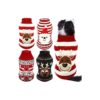 4 Pieces Small Dog Sweaters with Various Winter Patterns for Holiday Wear