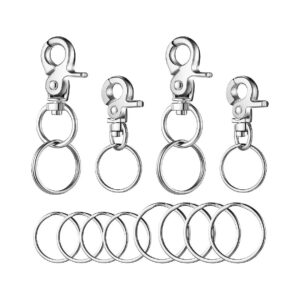 4 Pieces Stainless Steel Dog Tag Clips for Multi-Pet Homes