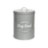 4 Qt Pet Treat Jar with Airtight Lid and Grey Finish