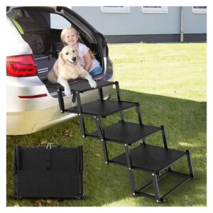 4-Step Dog Ramp for Large Dogs with Weight Capacity Up to 250 lbs