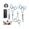 4 in 1 Dog Grooming Kit with Sharp and Durable Thinning, Straight, Curved Shears