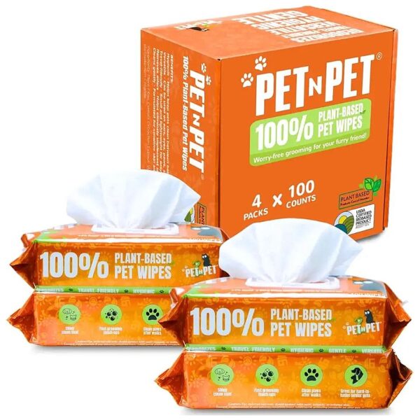 400-Count Dog Pet Wipes for Quantity and Convenience